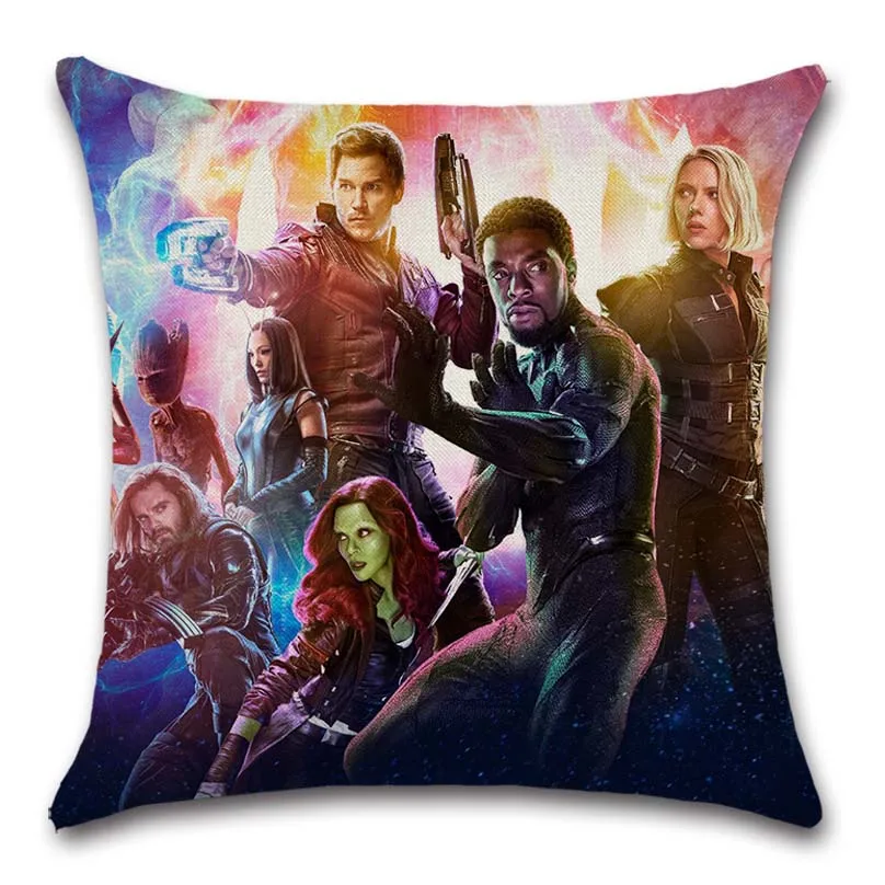 Бежевая льняная наволочка с принтом в виде супергероя декоративное кресло для