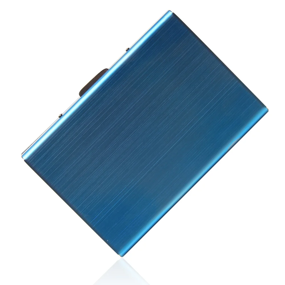 Metal Blue Пастух из высококачественной нержавеющей стали Мужской кредитный держатель для карт женский металлический чехол для визиток - Цвет: Metal Blue
