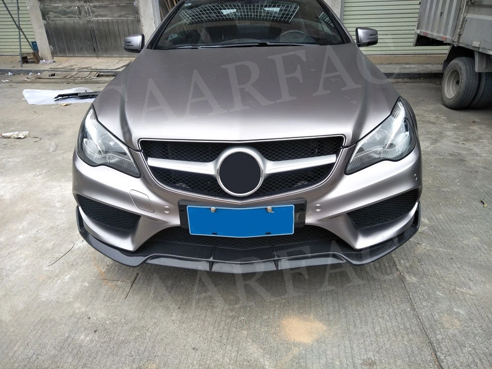 Передний спойлер из углеродного волокна для Mercedes Benz W207 C207 Coupe E200 E260 E300 2 двери передний бампер подбородок