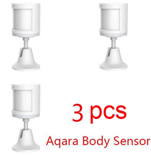 3xAqara body sensor Xiaomi Aaqara, комплекты для умного дома, датчик двери, окна, человеческого тела, беспроводной переключатель, шлюз, концентратор, датчик влажности воды, для Apple, домашний комплект - Цвет: 3xAqara body sensor