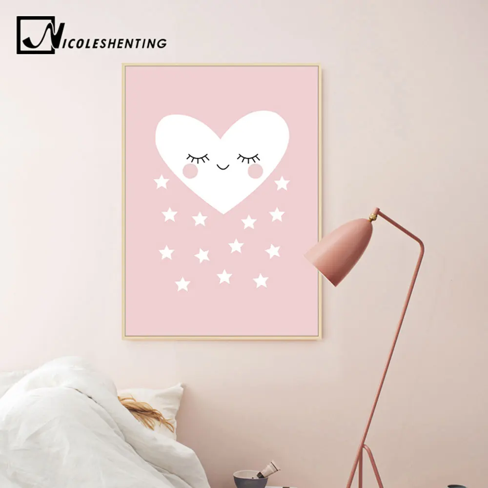 Настенные постеры для детской комнаты картины на холсте с милыми улыбками