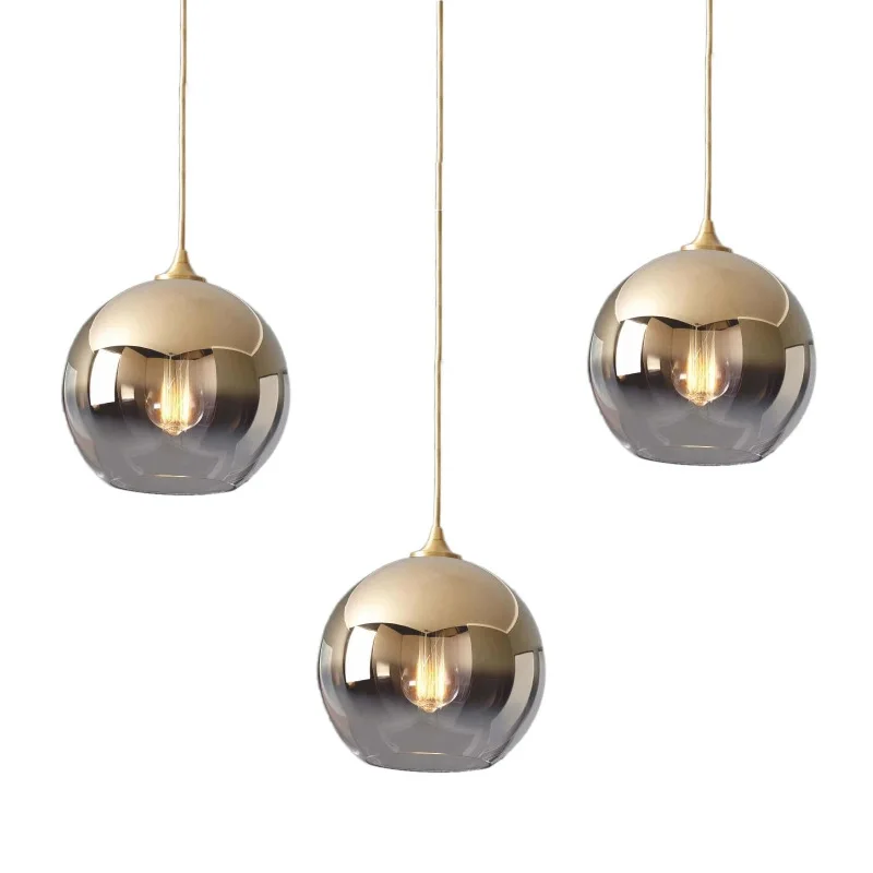 

LukLoy Nordic Gold Ball Modern Pendant Ceiling Lamps Loft for The Kitchen Led Pendant Lights Hanglamp Hanging Light Fixture