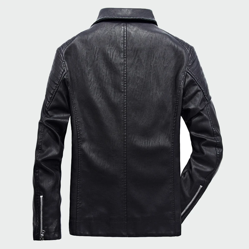 Men's Leather Jackets Autumn Winter Velvet PU Coat Men Faux Coats Motorcycle Male Jacket Casual Mens Brand Clothing 6XL ML004 | Мужская