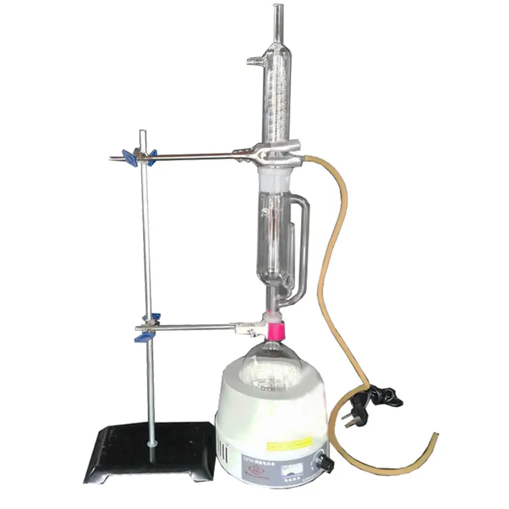 Steam Distillation Glassware Kits W/thermostat Electric Heater Condenser