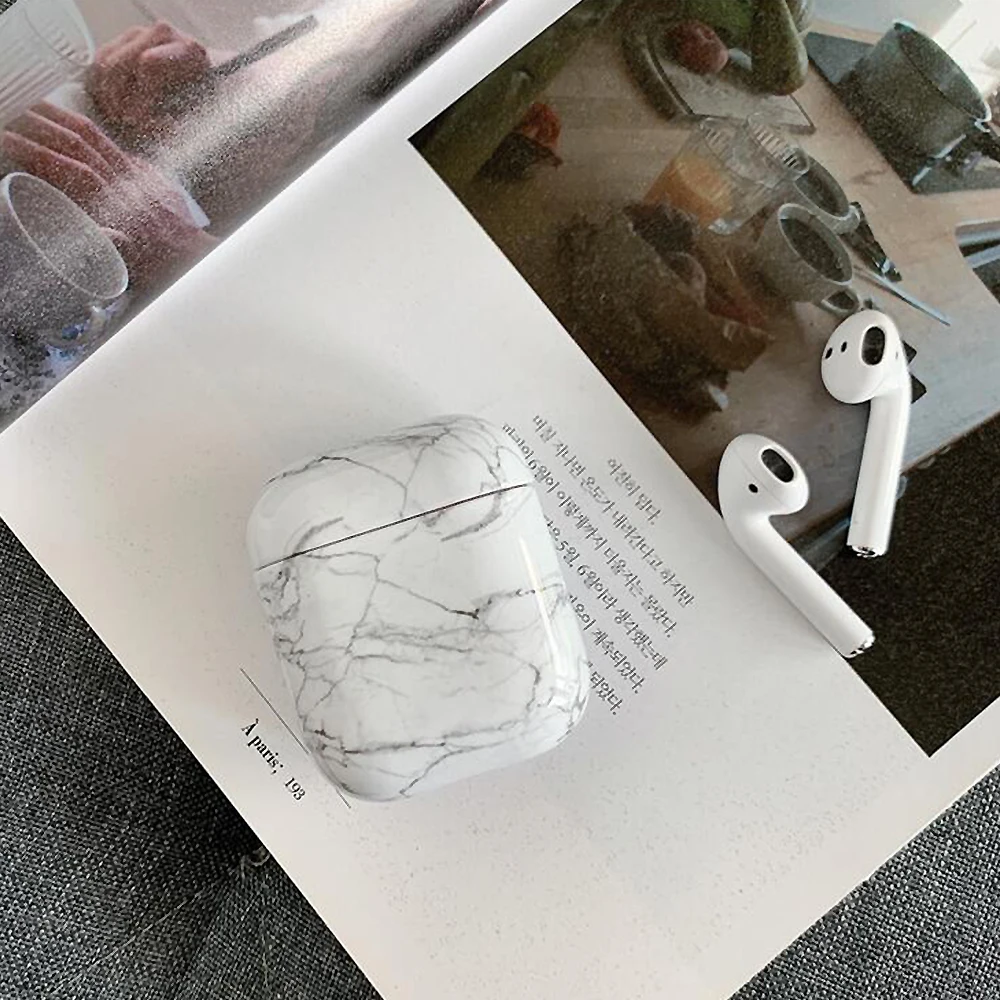 1 шт. Роскошный Мраморный защитный чехол для наушников для Airpods 1:1 Bluetooth наушники чехол для зарядки наушников Защитный чехол s 1