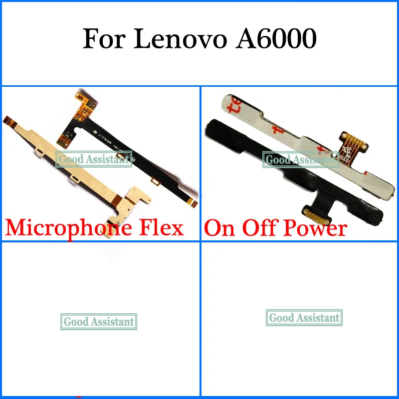 Для Lenovo A6000 лимон K3 K30 T W микрофон гибкие печатные платы провод ВКЛ/ВЫКЛ питания +