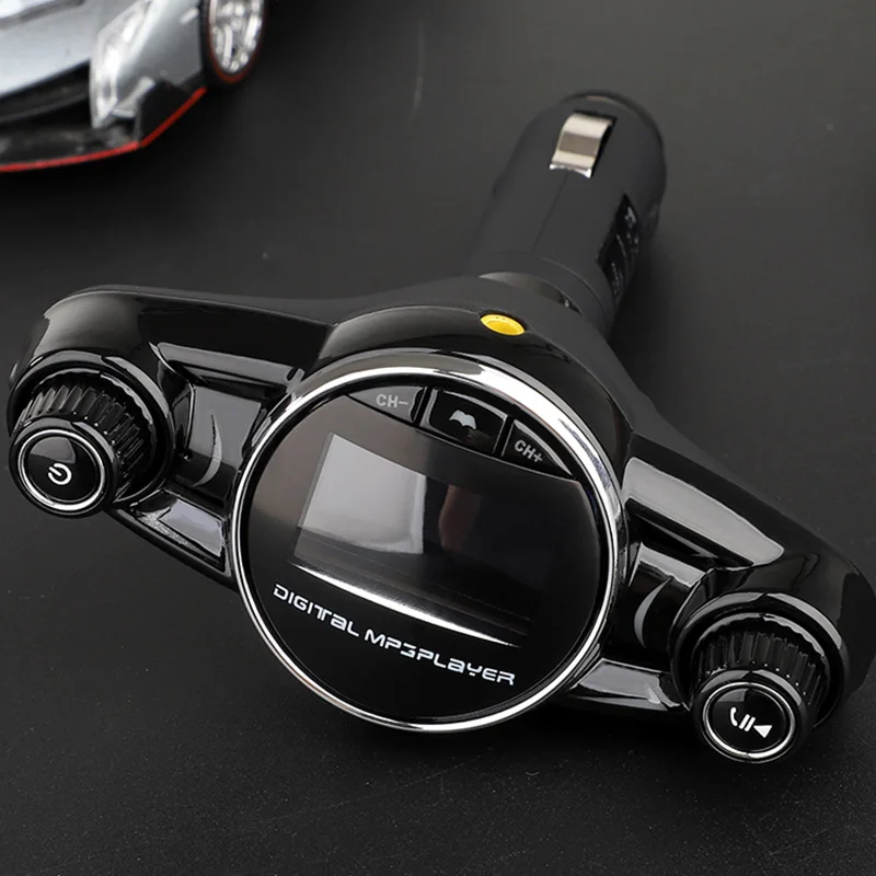 FM модулятор Автомобильный с поддержкой Bluetooth и ЖК дисплеем 5 В 2 1 А|FM-трансмиттеры|