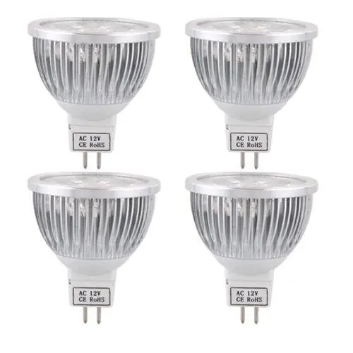 4X ампула MR16 LAMPE A LED аккумуляторная лампа белого света 4 Вт AC/DC 12 В | Освещение