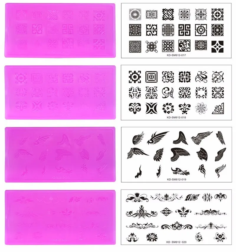 1 шт. пластина для стемпинга нейл арта акриловый шаблон легкая портативная
