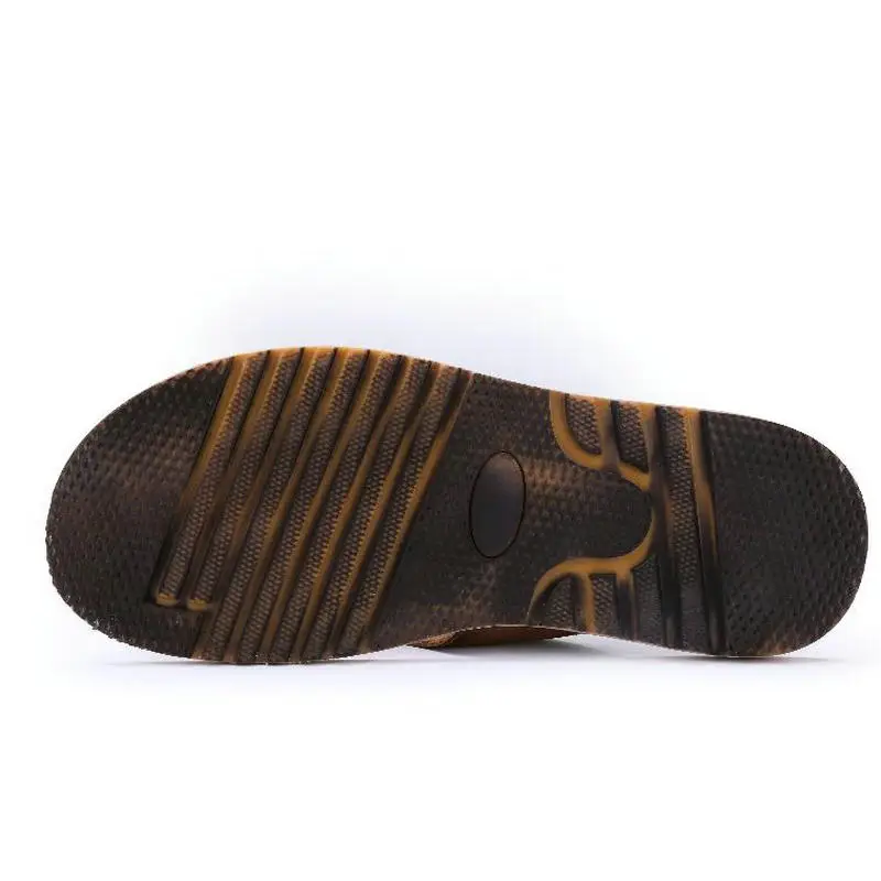 Мужские летние шлепанцы из натуральной кожи повседневные пляжные от известного