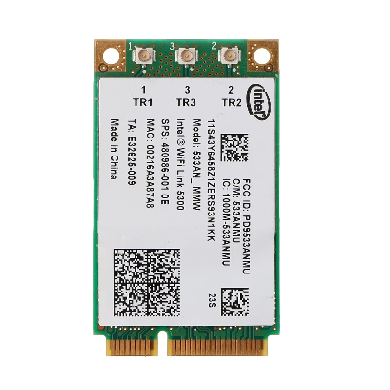 5300 533AN_MMW беспроводной WLAN WiFi мини PCIe Карта 802.11n + 450 Мбит/с устройство для X6HA|Сетевые