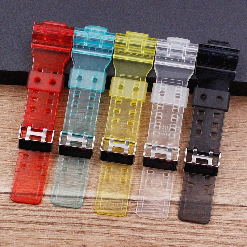 Аксессуары для часов прозрачный ремешок из смолы Casio G SHOCK GD120 GA 100 110 100C 8900 GLS