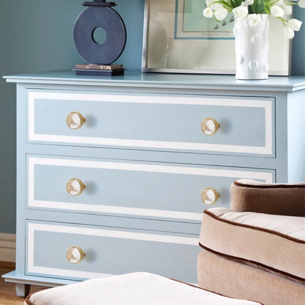 Modern minimalist Mediterranean single hole blue Nordic button cabinet door creative handle wardrobe shell door handle