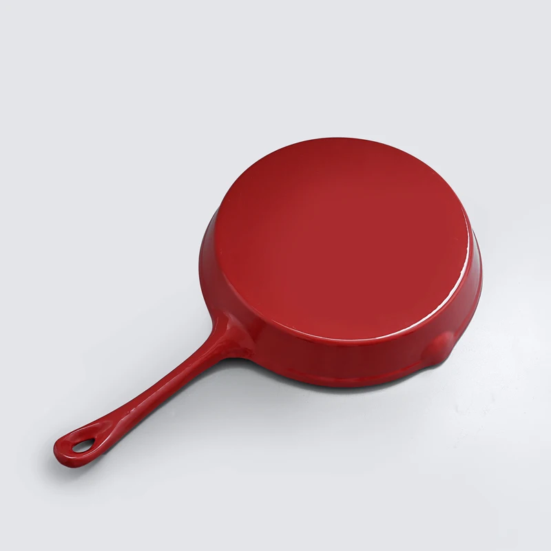 Enameled iron thickened pan induction cooker gas non stick pot grill fried eggs steak single handle frying cookware | Дом и сад