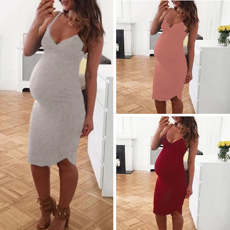 2019 Новое сексуальное модное женское летнее тонкое платье с v образным вырезом для