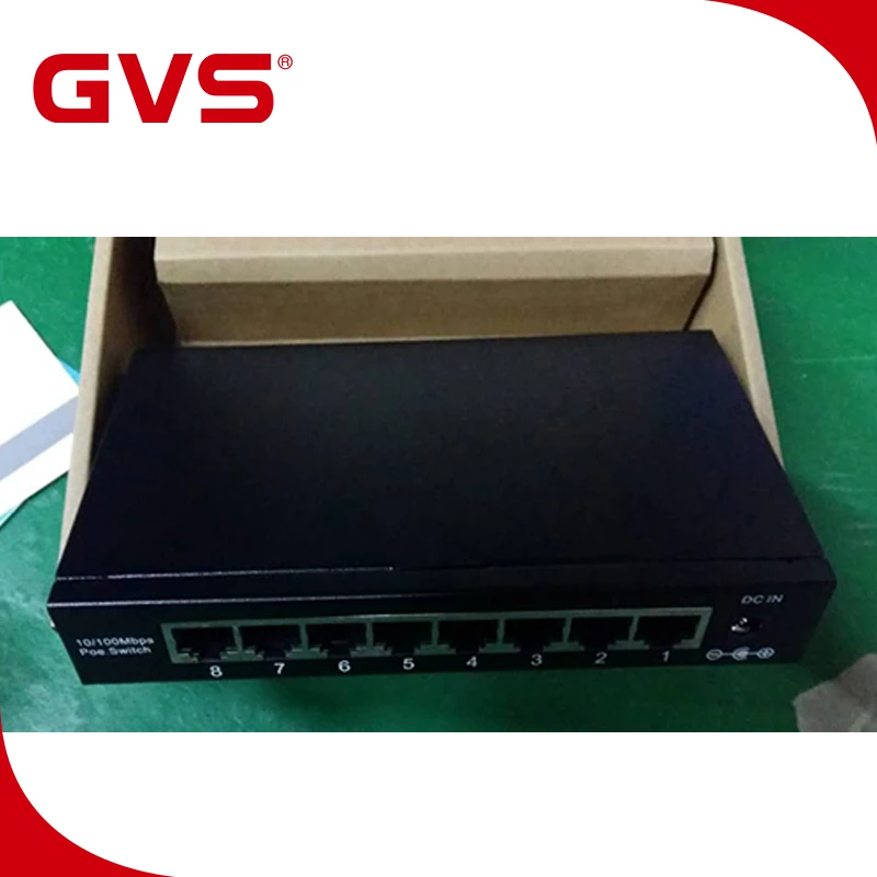 Видеодомофон серии GVS TCP IP H 24 В постоянного тока коммутатор POE с 6 + 2 портами и