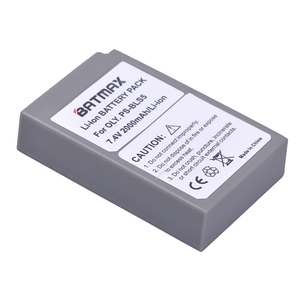 Батарея Batmax 1Pc 2000mAh 7 4 V PS-BLS5 PS BLS5 PSBLS5 для Olympus | Электроника