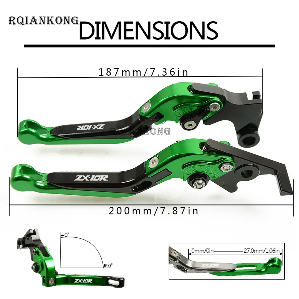 CNC мотоцикл сцепные рычаги для KAWASAKI ZX10R ZX 10R 10 R 2004 2005 Складные Выдвижные