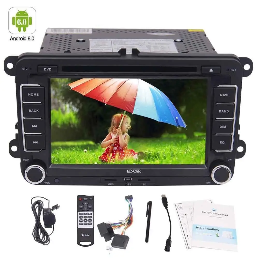 Автомобильный dvd плеер Android 6 0 Стерео Авторадио 2 Din GPS навигация с WiFi Canbus Cam IN для VW