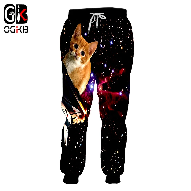 OGKB 2018 осенне зимние повседневные спортивные штаны для мужчин с 3D принтом