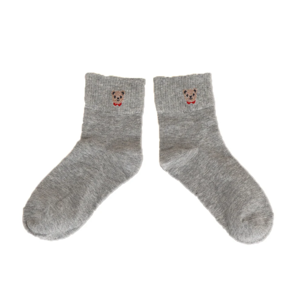 Модные забавные хлопковые носки повседневные с вышивкой в виде мультяшных