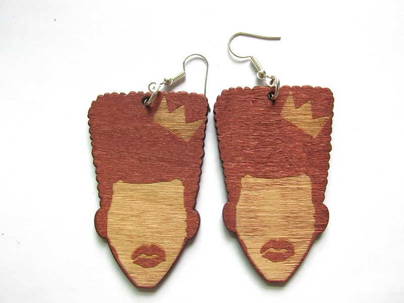 2 цвета avialbale африканские формы женские деревянные серьги|wooden earrings|african wooden