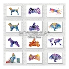 Алмазная вышивка с животными из мультфильмов 5d, картина из страз, вышивка крестиком, сделай сам, мозаика из страз, акварель, новогодний декор