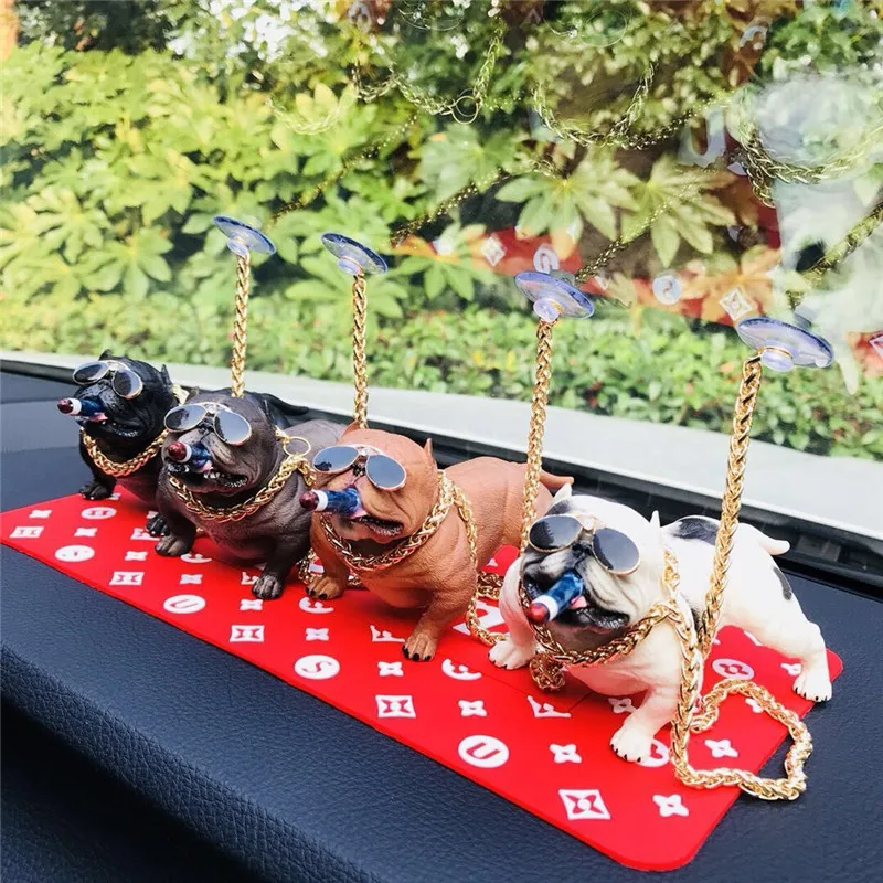 Хит Забавный дизайн крутая 3D мопса бульдог украшение для интерьера автомобиля