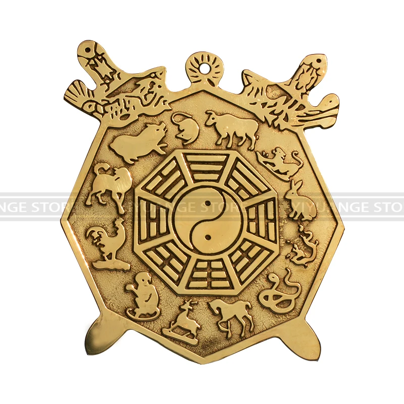 Винтажный Счастливый Китайский фэн шуй двойные мечи Bagua Chine зеркало даосский