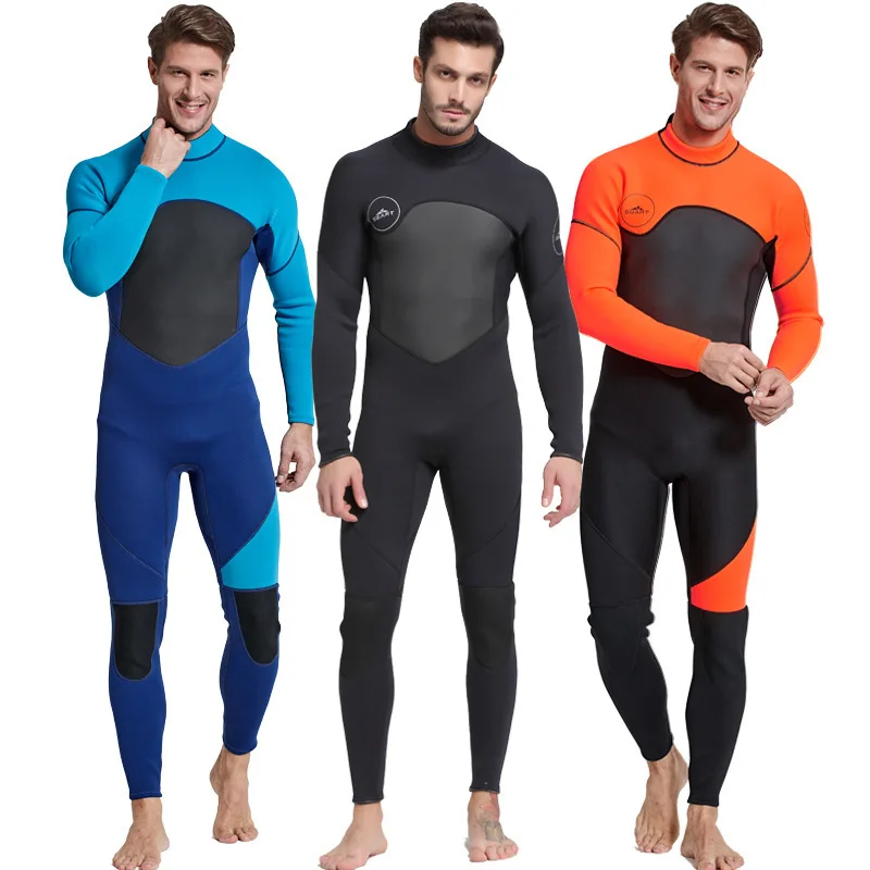 High Quality New 3mm Cool Black Diving Triathlon Neoprene Wetsuit for Swimming Surf Men Scuba Equipment Split Suits M-3XL