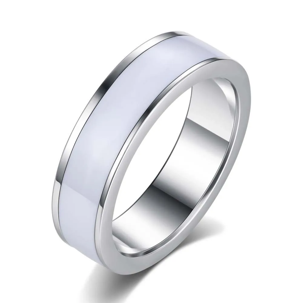 10PCS/Lot Stainless steel ring white titanium Women's Gift Ring Jewelry Wholesale | Украшения и аксессуары