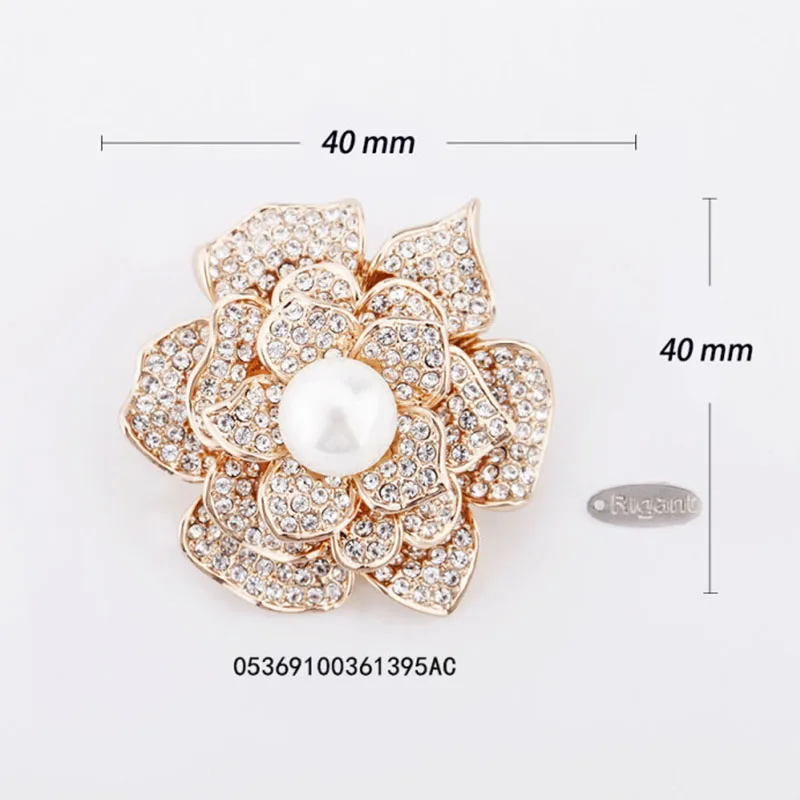 

Flower Shape Brooches Wholesale 12pcs For Women Clothing Bags Accessories Fashion Scarf Pin Brooch Rhinestone Crystal Jewelry