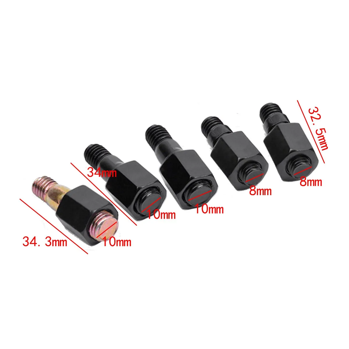 

2pcs 8mm 10mm Aluminum Motorcycle Rectangle Rearview Side Mirror for Honda for Yamaha