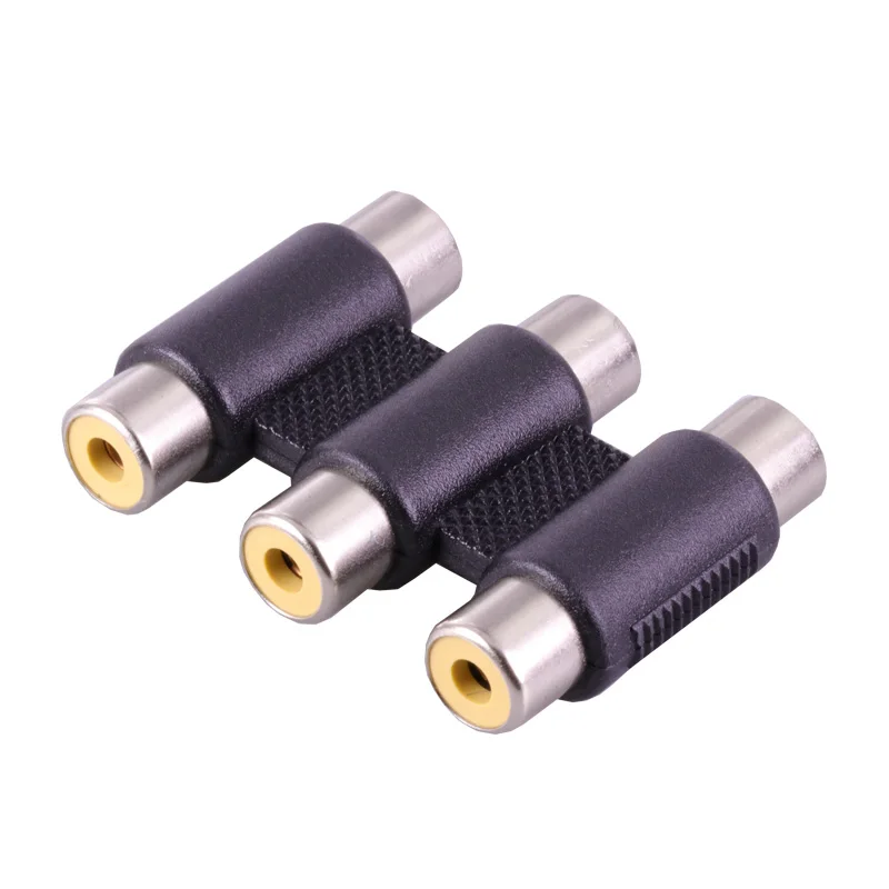 10 шт. 6 RCA гнездо Аудио Адаптер никелированный 3x2RCA разъем 6xRCA Женский конвертер