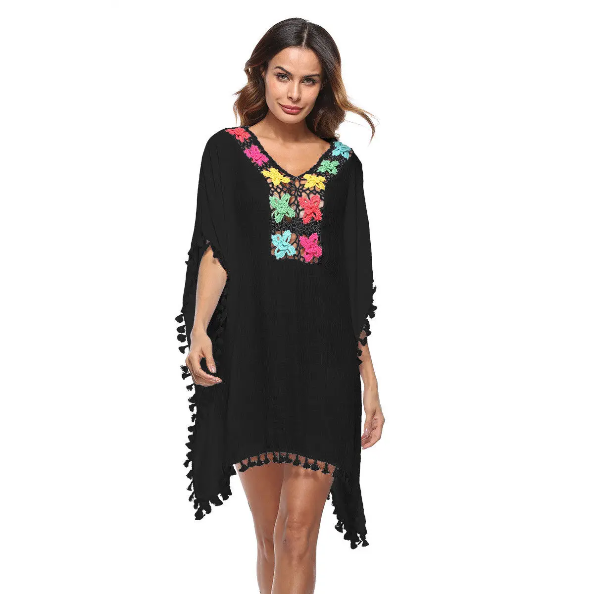 Женский сексуальный купальник-бикини Пляжная рубашка с цветочным принтом