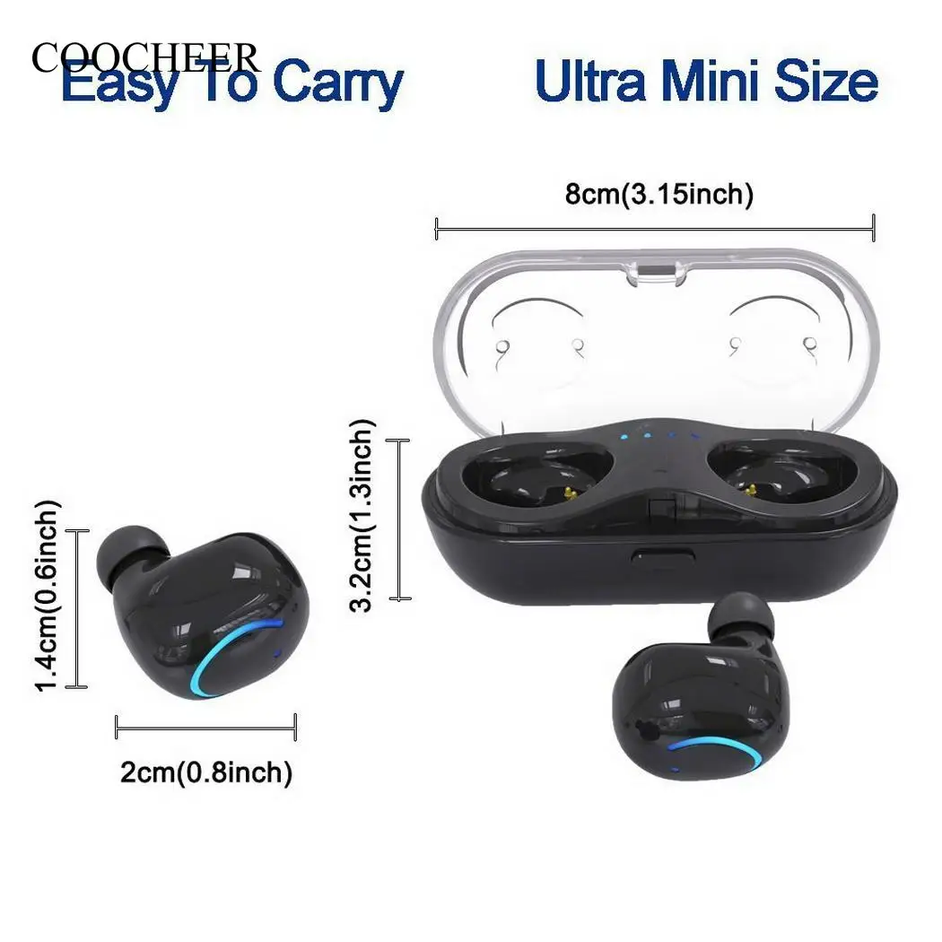 Twin Wireless 4.2 Q18 Bluetooth Headset Mini In-Ear Hidden | Электроника