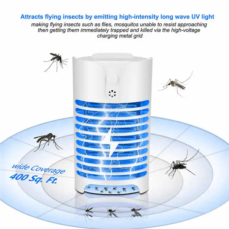 Mosquito Repeller Электрический летать мухобойка убийца насекомых-комаров Светодиодный лампа ловушка лампы вредителями Управление USB Анти летать электрические лампы от комаров дома светодиодный 5pz - Цвет: Mosquito Repeller