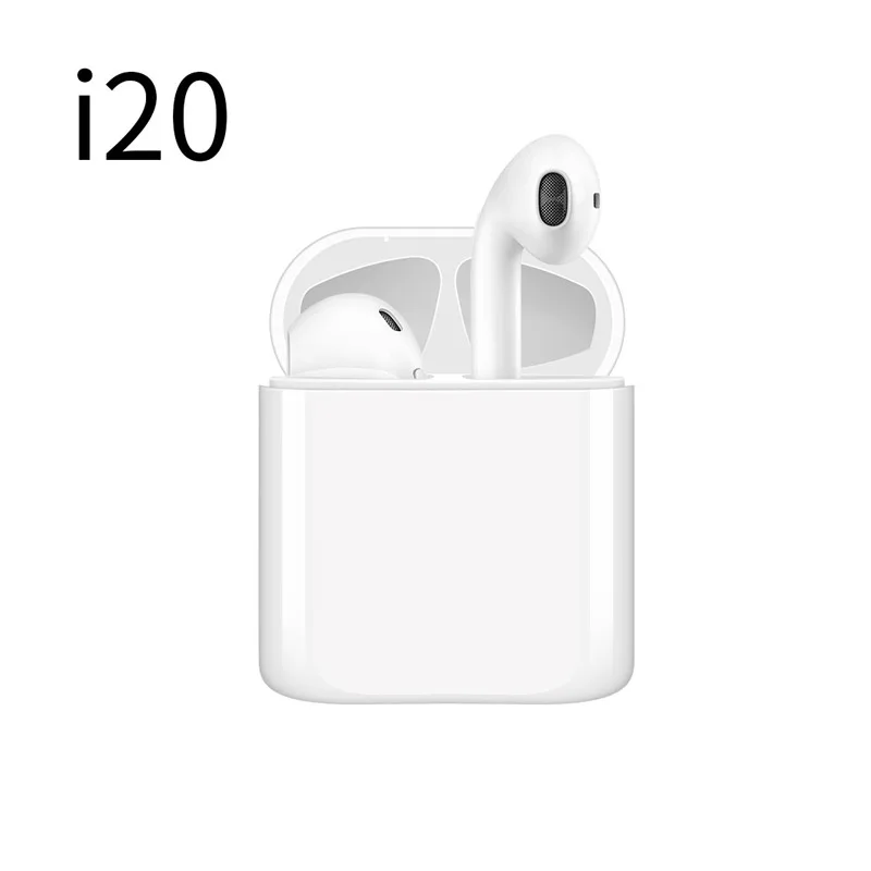 i20 White Наушники i20 TWS Bluetooth 5,0, мини беспроводные наушники, наушники PK i10 i12 i18 i14 i60 i80 i30 ДЛЯ iphone X для huawei - Цвет: i20 White