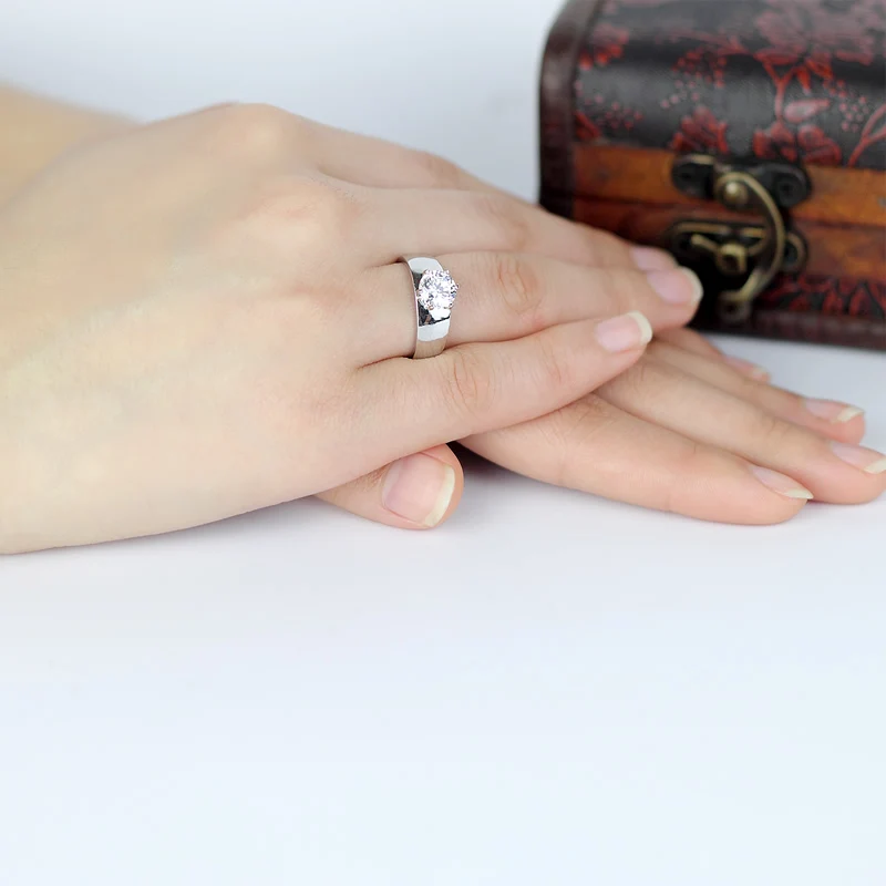 

Solitaire Ring Victoria Wieck Round cut 7mm SONA NSCD 925 Sterling Silver Engagement Wedding Band Ring Women Lady Gift