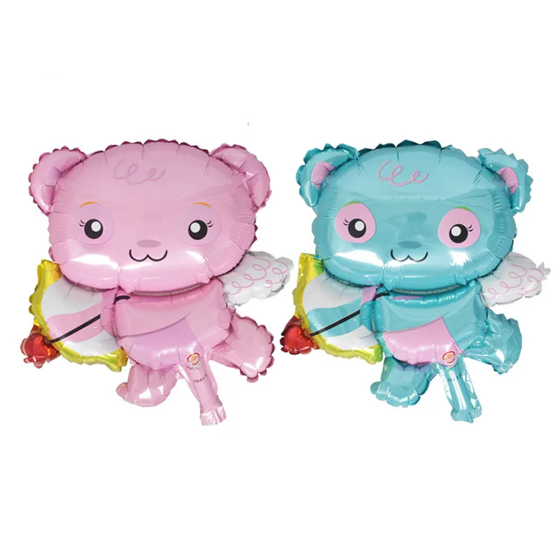 1 шт. 36*40 см мультфильм розовый синий стрельба из лука Купидон медведь гелиевый