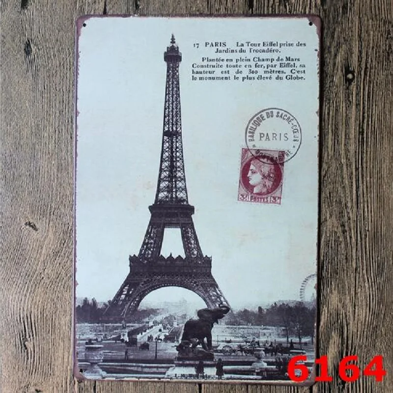 Известных достопримечательностей Placa Decorativa Старинные бар кафе украшения