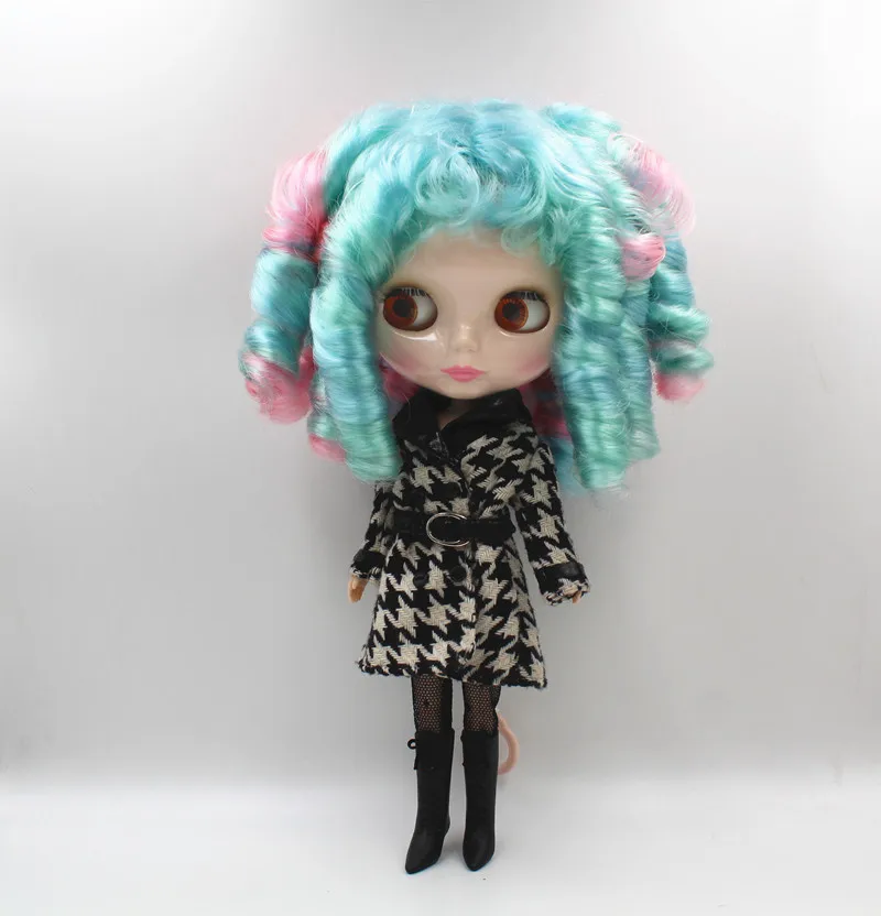 Кукла Blygirl Blyth с синим порошком Смешанная волнистая для общего тела 7 шарнирных