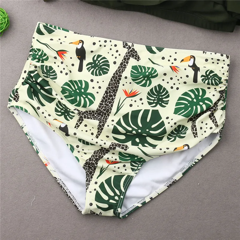 Семейные купальники для мамы, папы, детский купальник, летний купальный костюм, бикини для женщин и девочек, мужские трусы с жирафом, пляжная одежда