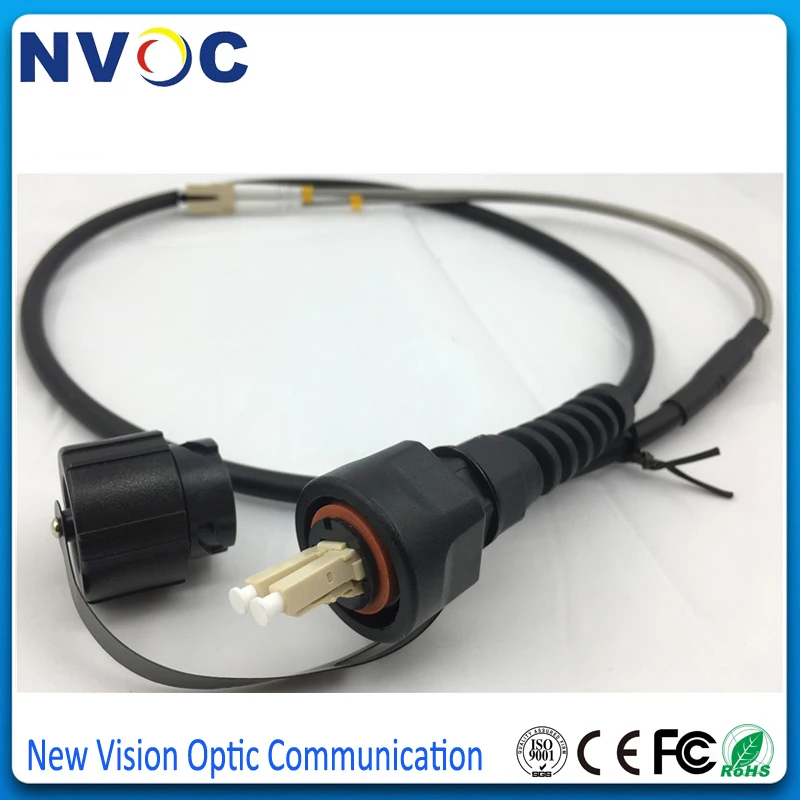 Внешний стандарт IP67 Φ к LC/UPC дуплексный 2C мм (50/125) 5 м волоконно-оптический