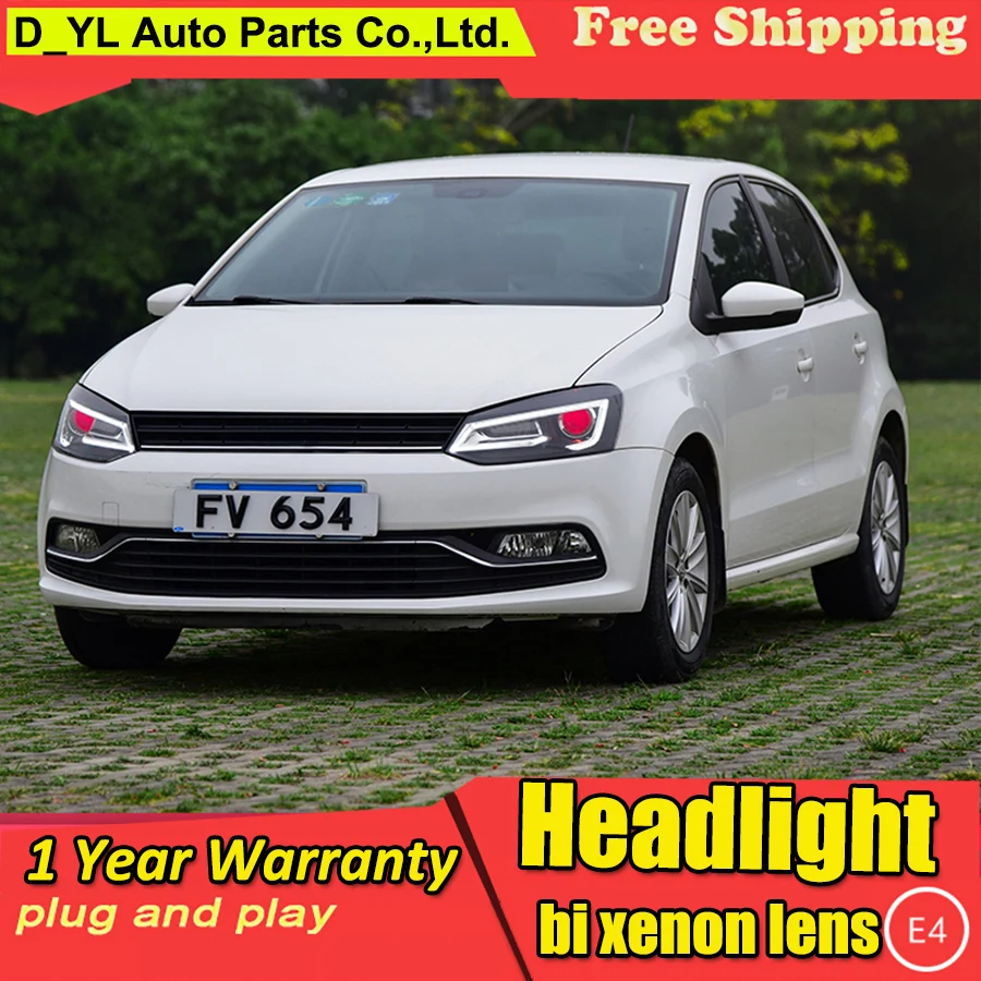Стайлинг автомобиля для VW Polo фары 2009 2015 светодиодные передняя фара Светодиодные