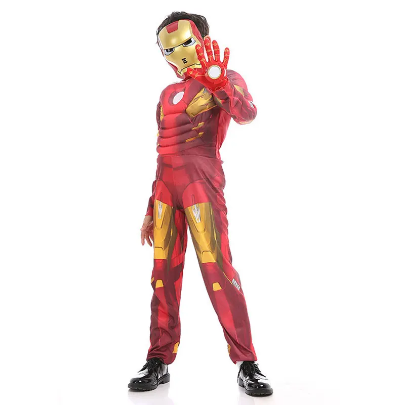 FOGIMOYA Marvel Infinity War Железный человек костюм детский Карнавальный костюм для мальчиков костюм супергероя-мускула Детский костюм на Хэллоуин - Цвет: Red