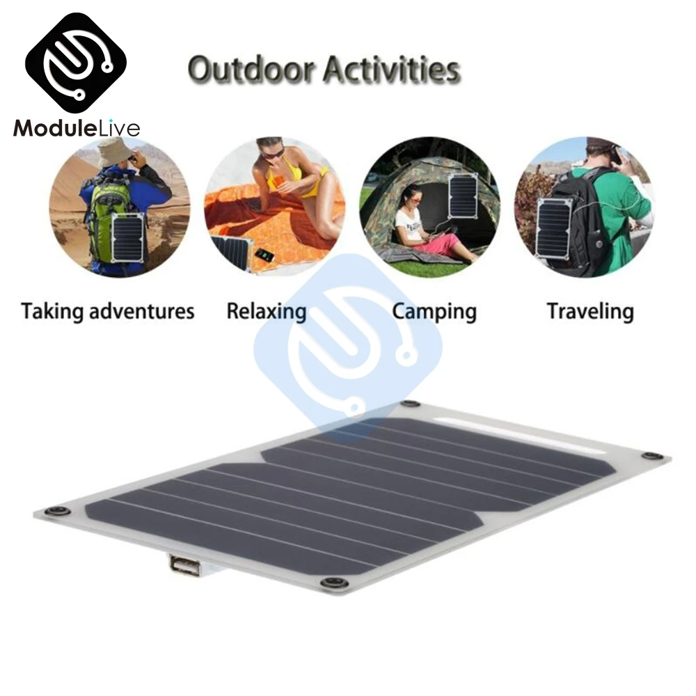 

5V 10W USB Ports Solar Panel Charger Portable Ultra Thin Solar Panel for 6s/6/Plus for Galaxy S6 Smart Phone Solar Charger