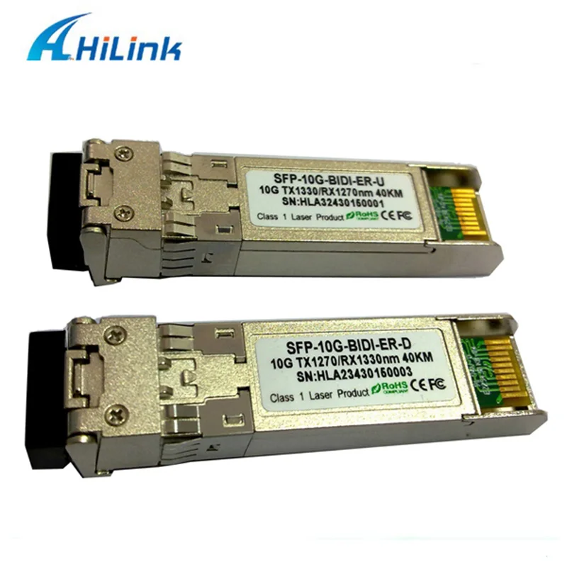 Бесплатная доставка DHL! Одноволоконный 10G BIDI SFP 40KM WDM + 1270/1330 DOM LC | Мобильные