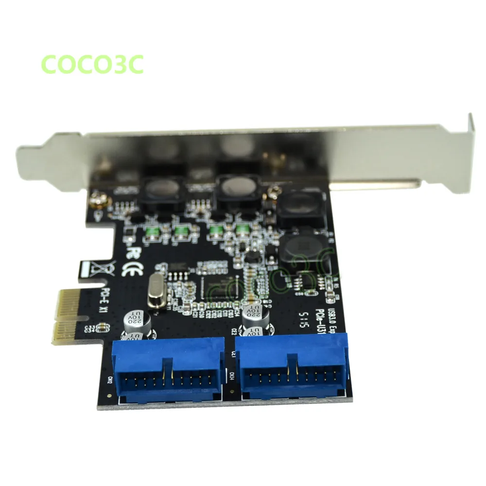 PCI Express 2 порта 19Pin USB 3 0 карта e для внутреннего 20Pin папа Порты адаптер PCIe расширение
