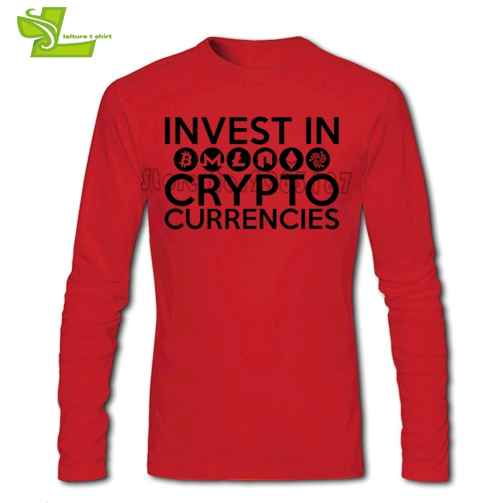 Инвестируйте в криптовалюты эфириум Litecoin Monero Bitcoin Zcash футболка мужская с длинным